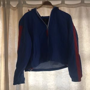 Blue windbreaker